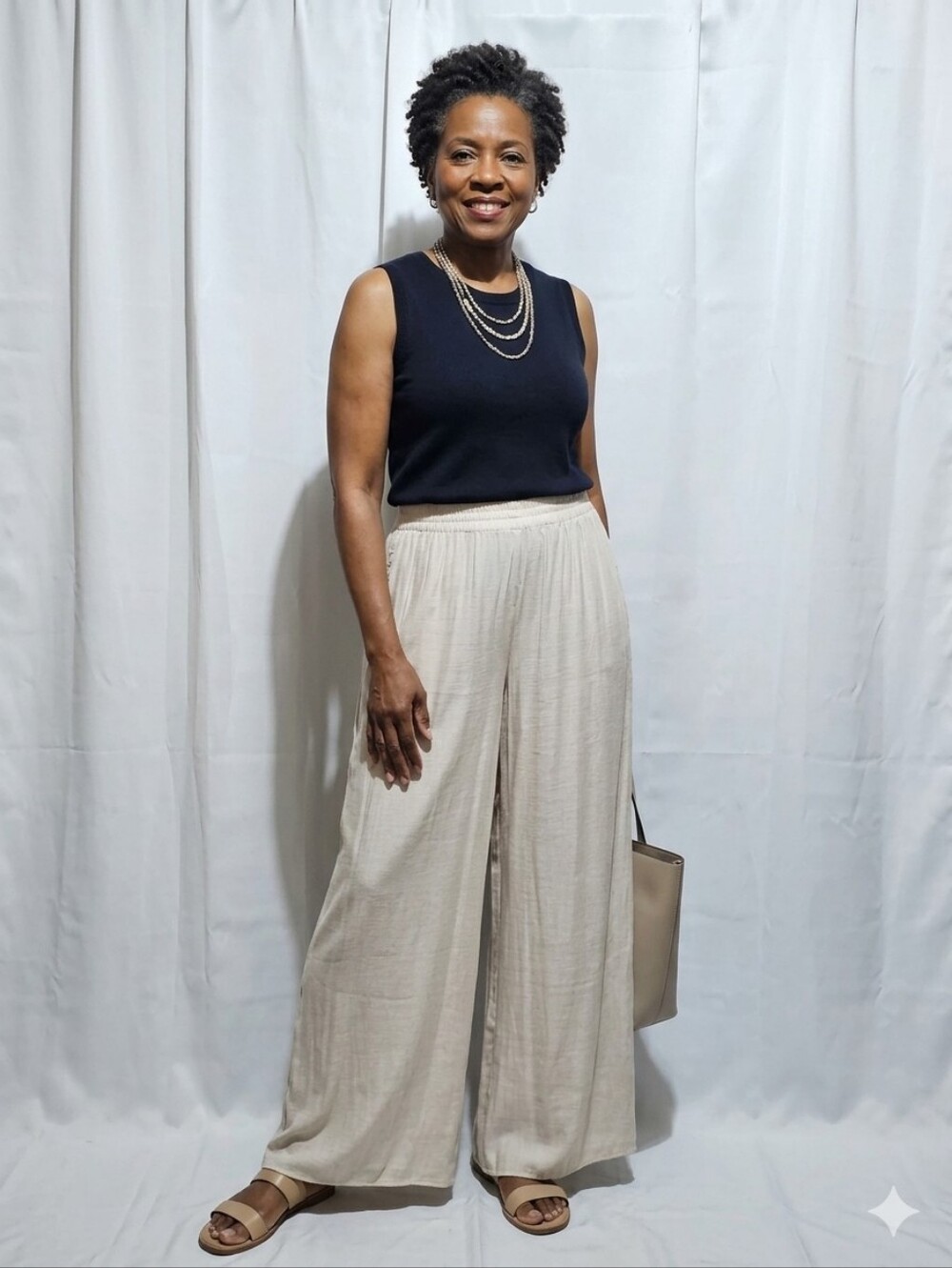 Philosophy Wide Leg Pants in Cream